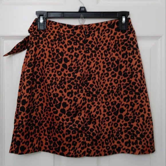 Gianni Bini Animal Print Wrap Skirt Size 2 - Picture 8 of 13